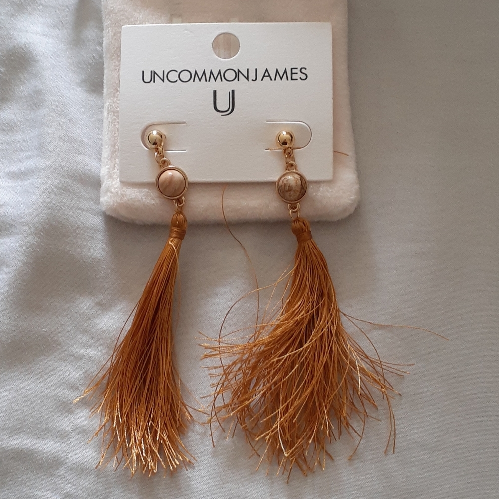 Gold tassel earrings